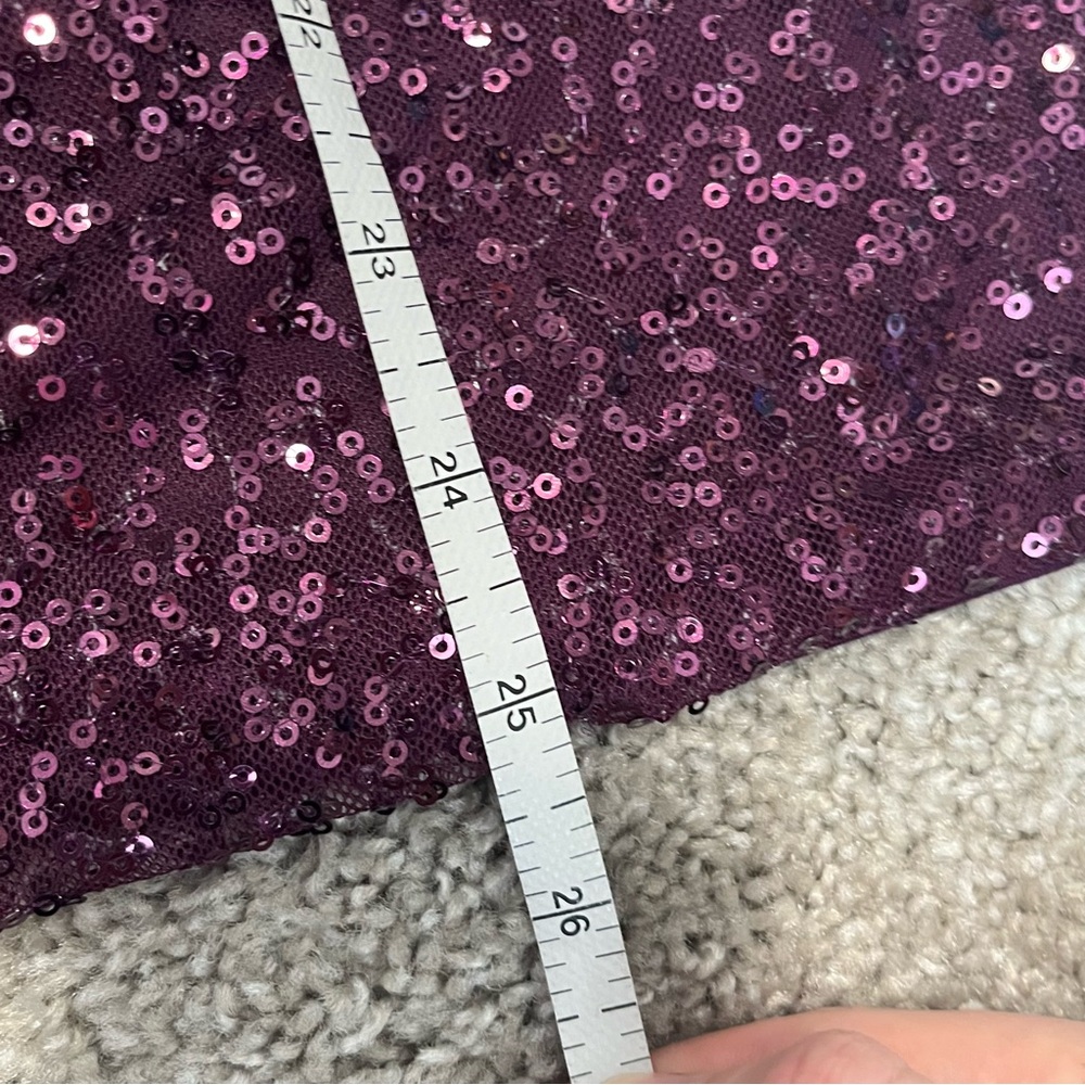 Ann Taylor size large women’s purple sequin scoop neck sleeveless top - Picture 9 of 10